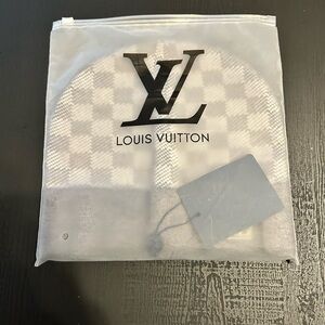 Louis Vuitton Gray Checkered Beanie